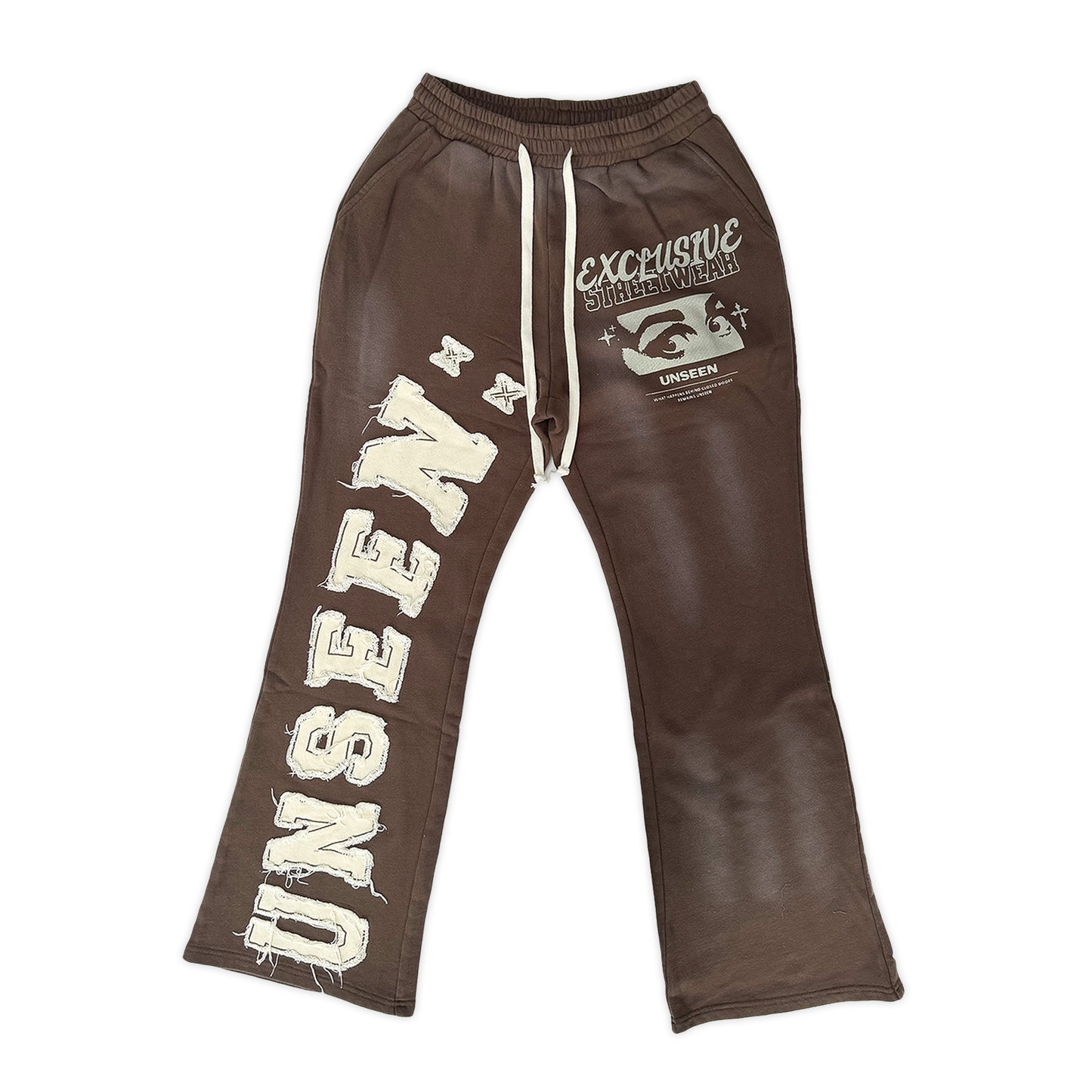 Brown Unseen Flared Sweatpants