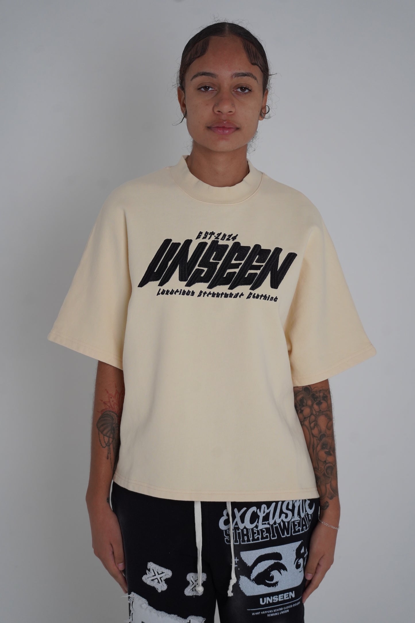 Cream Seamless Tee