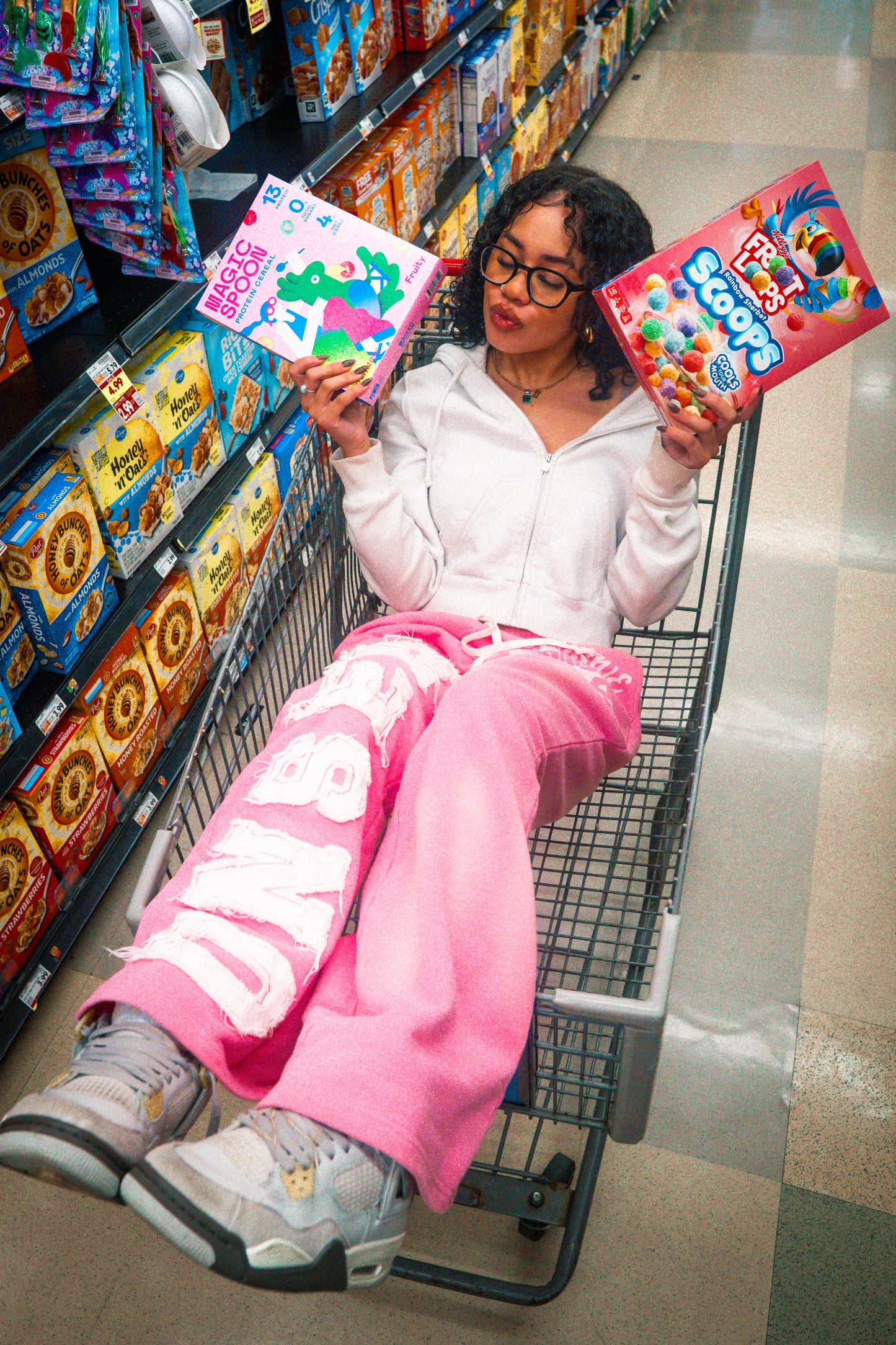 Pink Unseen Flared Sweatpants
